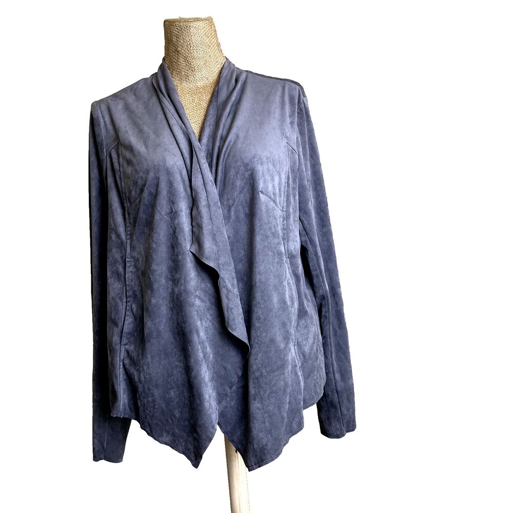 Kut from The Kloth Gray Long Sleeve Open Blazer Sz L Cardigan Whimsygoth - Picture 11 of 15